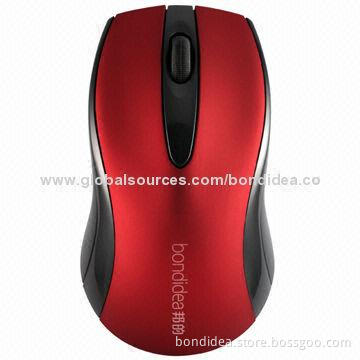 Bondidea CE, FCC, RoHS Marks 2.4G Wireless Optical Mouse, Sized 109.6 x 60.4 x 36.5mm